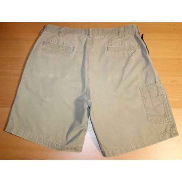 Mens Lanesboro Zip Up Shorts Sz: 38W Beige Khaki Flat Front Pockets Bermuda - Picture 5 of 8